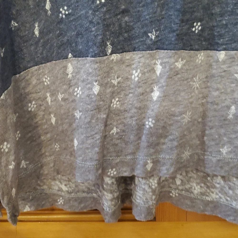 Johnny Was Pete & Greta Womans Semi Sheer‎ Linen Floral Shirt Size Medium - Picture 8 of 13